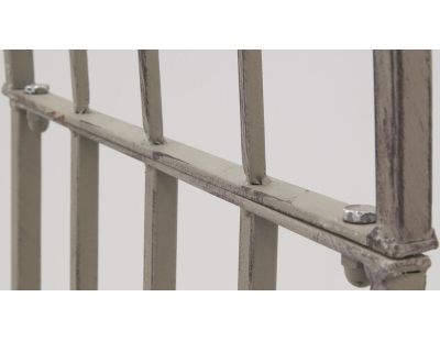 Arche de jardin avec banc en métal vieilli