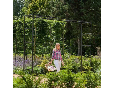 Arche de jardin carrée en acier galvanisé Square (Longueur 2m)