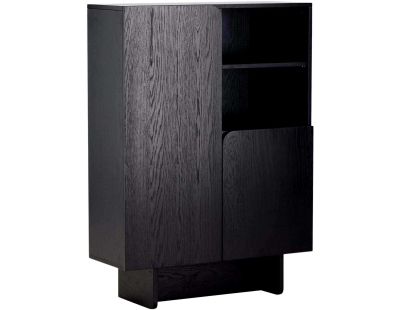 Armoire avec étagères et 2 portes Tyresö (Noir)