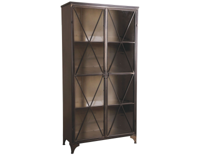 Armoire en métal et verre
