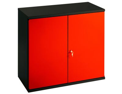 Armoire métallique rouge et noir Brico (Hauteur 72 cm)
