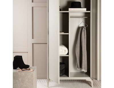 Armoire 2 portes en métal Piring (Beige)