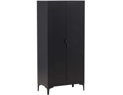 Armoire 2 portes en métal Piring (Noir)