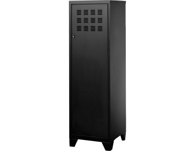 Armoire de rangement métal 1 porte (Noir mat)