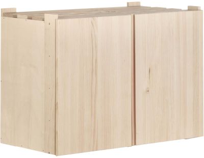 Armoire de rangement en pin massif Nova (76.5 x 40.5 x 53.5 cm)