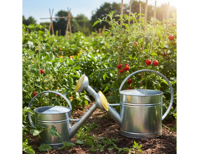 Arrosoir en acier galvanisé avec pomme et grille en laiton (13 litres)
