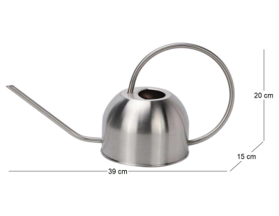 Arrosoir rond en inox 1.5 litres