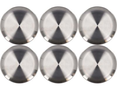 Assiette en acier inoxydable Patio (Lot de 6)