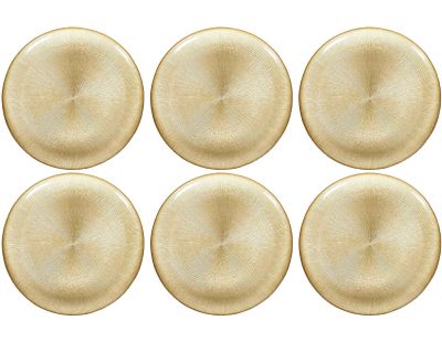 Assiette dorée en verre Royal (Lot de 6) (Assiette plate - 27 cm)