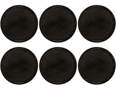 Assiette en grès noir Tokyo (Lot de 6) (Assiette plate - 20,5 cm)