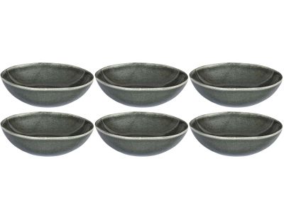 Assiette en grès vert Black Forest (Lot de 6) (Assiette creuse - 19 cm)