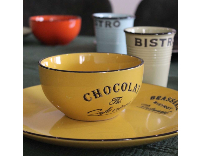 Assiette Brasserie bistrot 21,5 cm (Jaune)