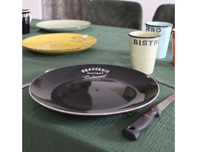 Assiette Brasserie bistrot 21,5 cm (Noir)