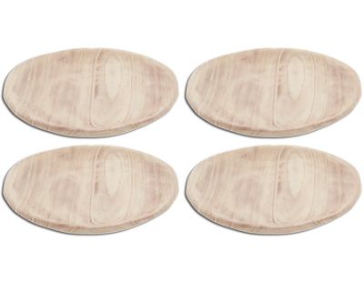 Assiettes en Paulownia (Lot de 4)