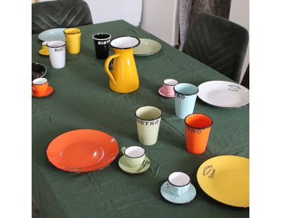 Assiettes colorées Brasserie bistrot (Lot de 6) (Assiettes plates - 21,5 cm)