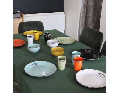 Assiettes colorées Brasserie bistrot (Lot de 6) (Assiettes plates - 27 cm)
