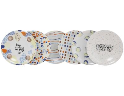 Assiettes à dessert en porcelaine Enjoy (Lot de 6)