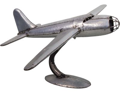 Avion décoratif à poser en fer