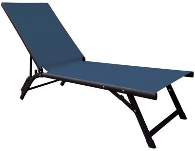 Bain de soleil aluminium Jersey (Graphite et bleu)