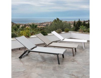 Bain de soleil en aluminium Menorca (Beige)