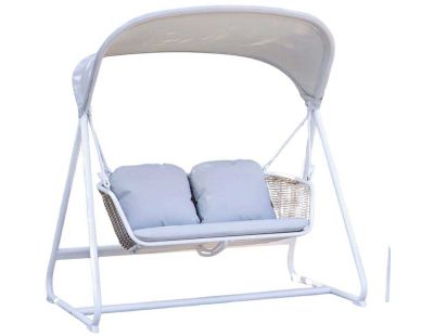 Balancelle de jardin en aluminium et résine tressée Coral