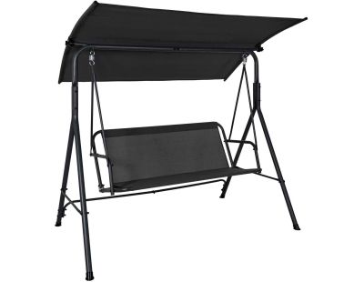 Balancelle en métal toile orientable Samiel 170 x 110 x 153 cm (Gris anthracite)