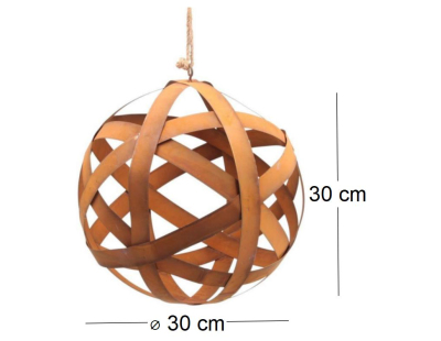 Balle ronde en fer à suspendre (30 cm)