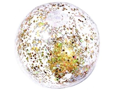 Ballon gonflable à paillettes dorées 35 cm