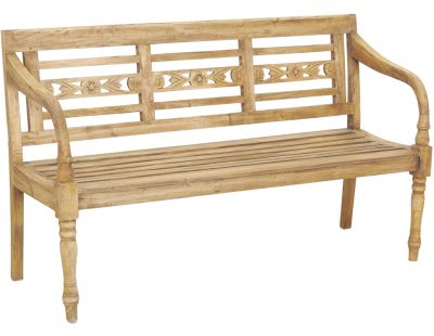 Banc 3 places en acajou naturel antique