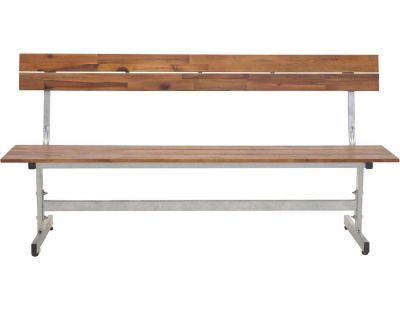 Banc en acier et acacia Lie