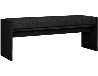 Banc en aggloméré avec coussin Pearl (Bois noir)