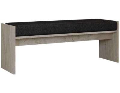 Banc en aggloméré avec coussin Pearl (Travertine)