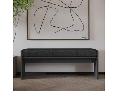 Banc en aggloméré avec coussin Pearl (Anthracite)