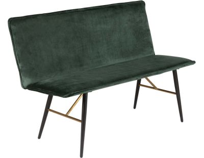 Banc art déco en velours vert Verona