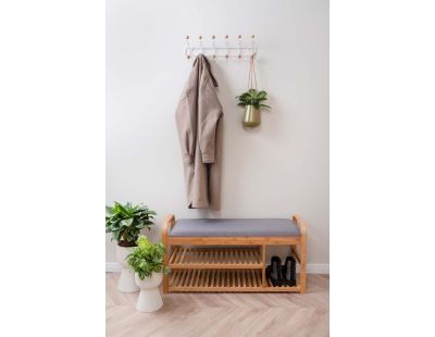 Banc en bambou avec étagères Arch