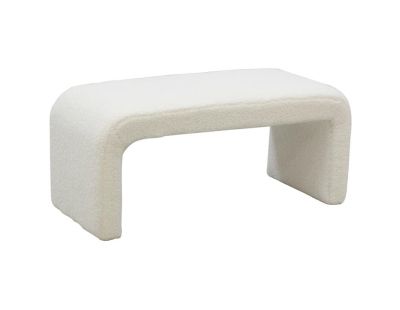 Banc blanc tissu bouclettes