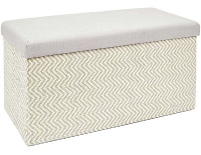 Banc coffre de rangement tressage Mirage (Gris)