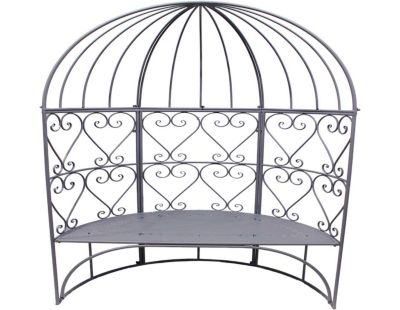 Banc demi-cercle en fer Belle Époque