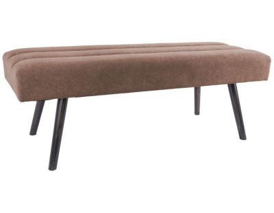 Banc design en velours et bois Explicit (Chocolat)