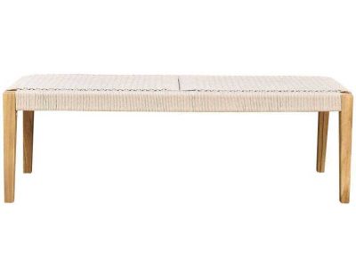 Banc de jardin en teck massif et cordage Calvi