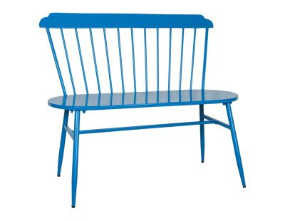 Banc en métal laqué - Samos (Bleu Majorelle)