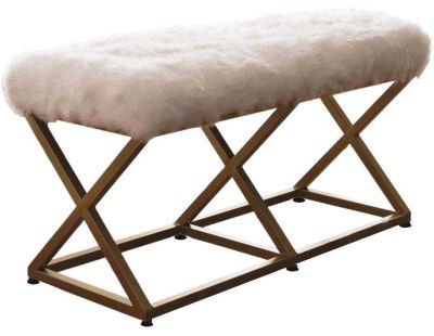 Banc en métal et tissu Capraz