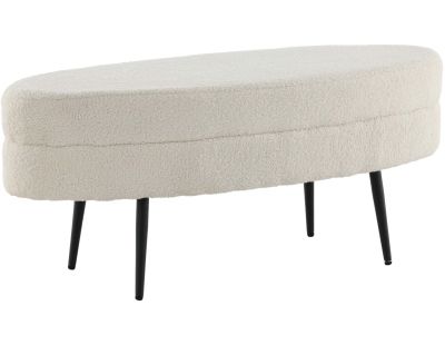 Banc ovale en acier et polyester Otto