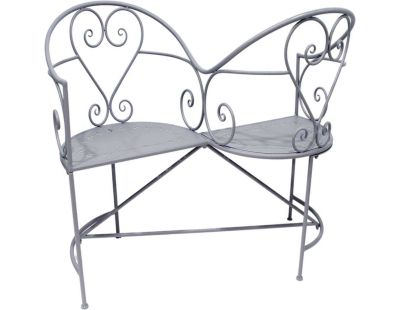Banc 2 places en fer Belle Époque