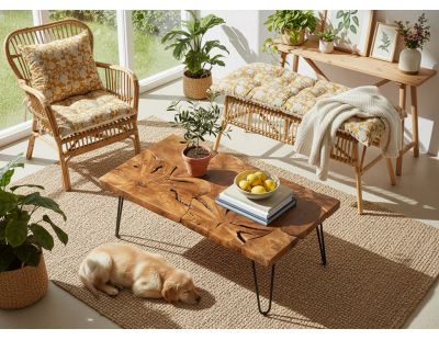 Banc en rotin naturel Keith