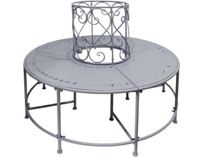 Banc tour d'arbre en fer Belle Époque
