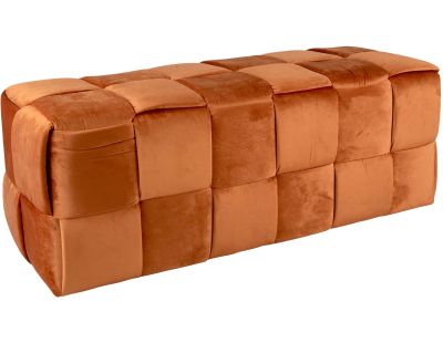 Banc en velours Weaved (Orange)