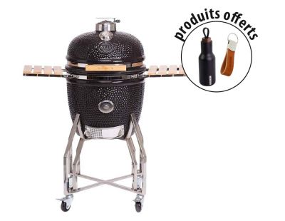 Barbecue grill Kamado en céramique haut de gamme (porte clés et gourde offerts) (L - 49 cm)