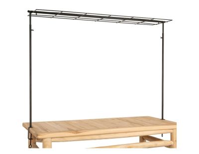 Barre étagère pour décoration de table en métal noir
