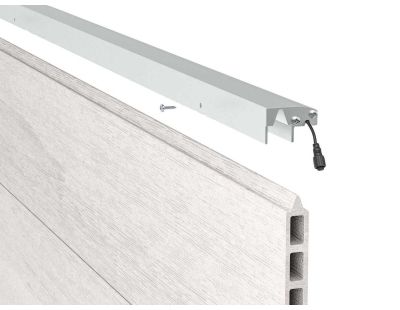 Barrette lumineuse pour clôture en composite 1.73 m (Argent)